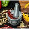 Crocon Grey Marble Pestle and Mortar Set – 4 Inch Spice and Herb Grinder, Perfect for Grinding Spices, Silbatta, and Kitchen Tools & Gadgets