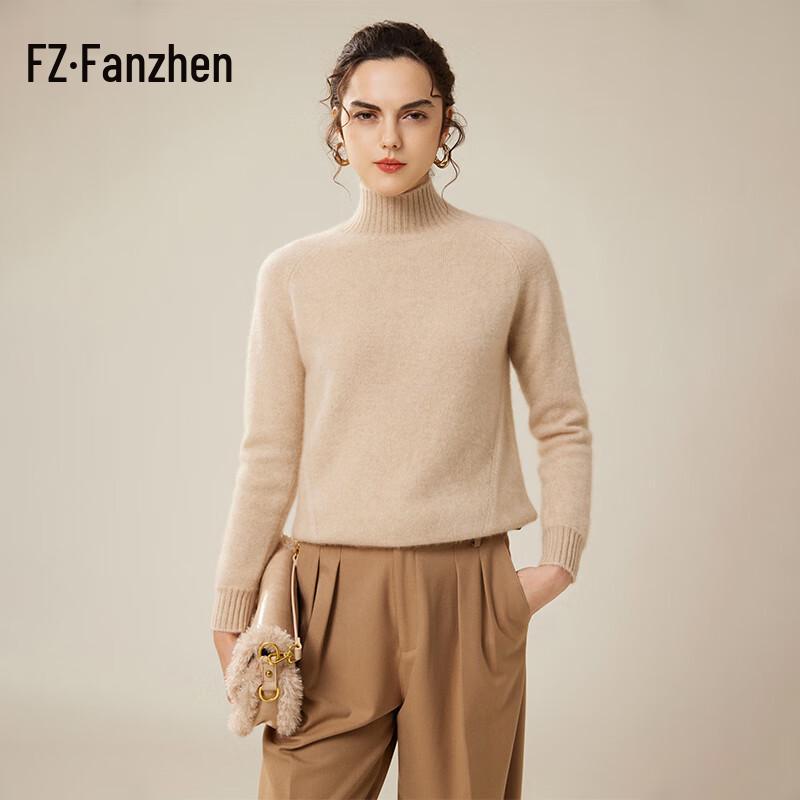 

Fanzhen Women s High-Neck 100% Cashmere Sweater M
