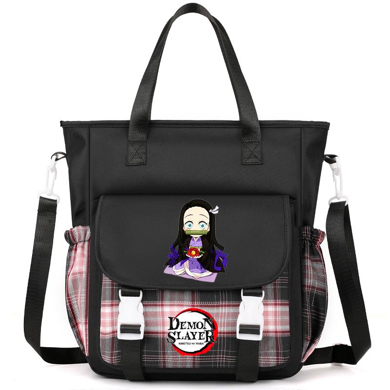 Demon Slayer Tote Bag Crossbody Bag Carrying Bag Shoulder Bag for Teenager Girl Boy Back To School Bag Men Women Leisure Travel Bag Mochila
