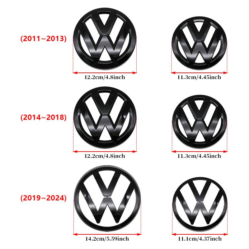 2pcs ABS Car Front Grill Emblem Rear Trunk Badge Logo for Volkswagen VW Polo 2011-2013 2014-2018 2019-2024 Scirocco Quality Kit