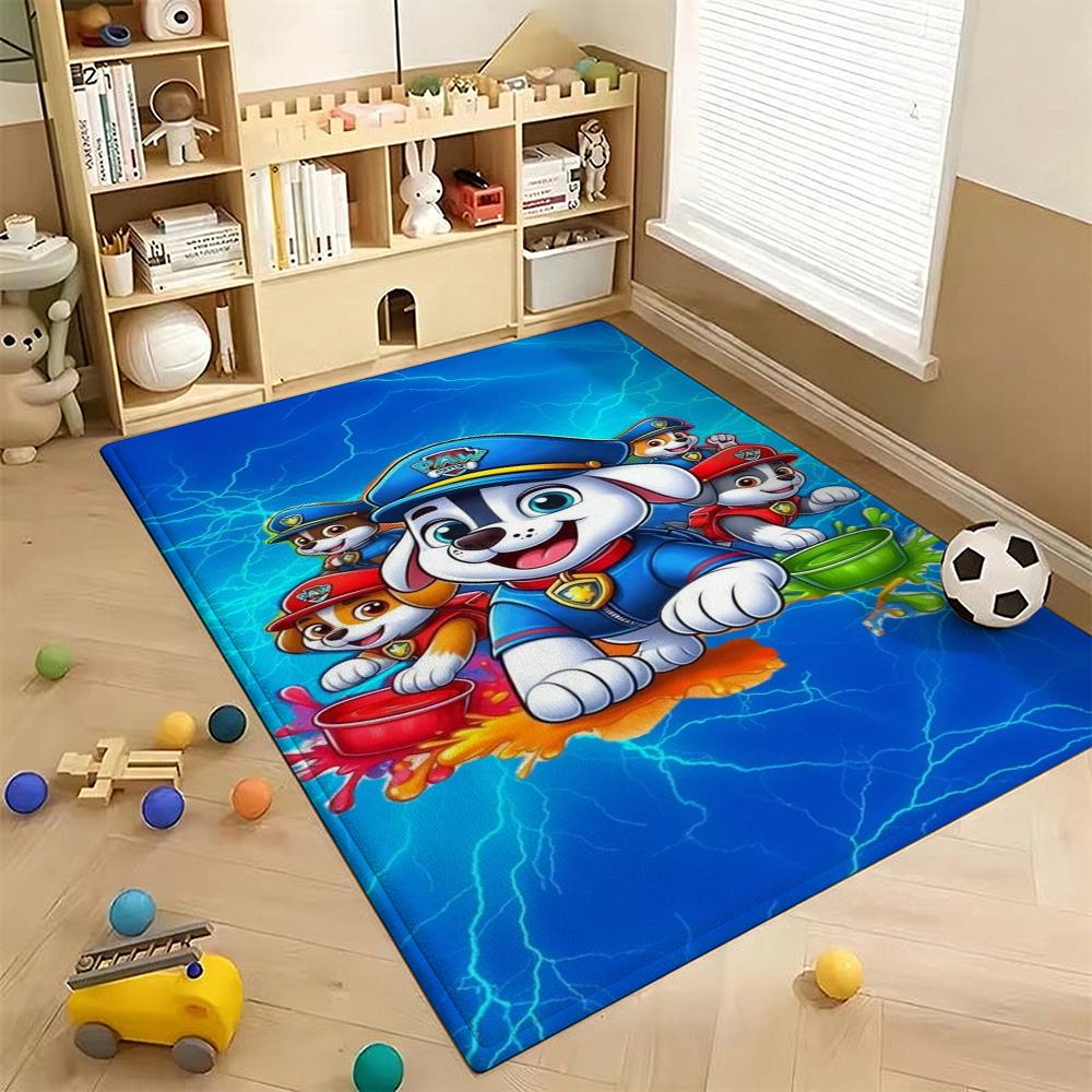 Happy Paw Patrol Pups Theme Rug Thick Nonslip Carpet For Hallway Balcony Study Home Decor Christmas Gift