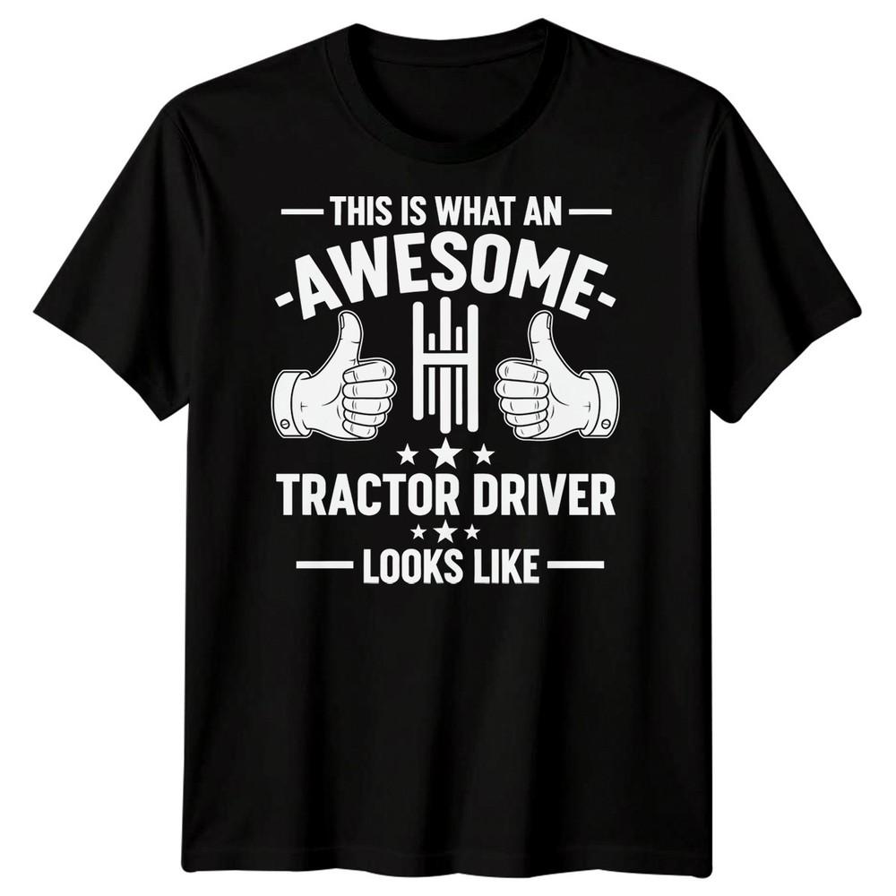 

Tractor Driver Farming Occupations Mens T-Shirt Gear Shifter Graphic M
