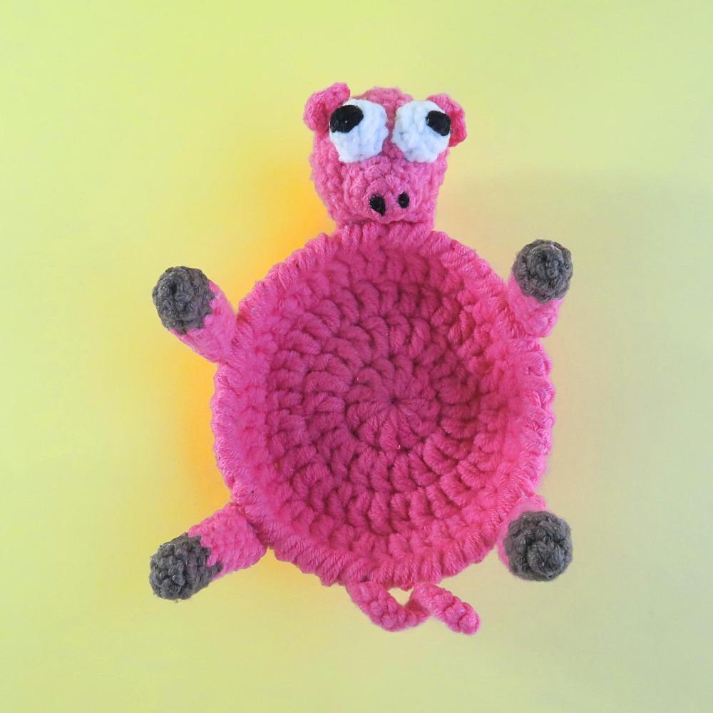 Cartoon Crochet Animal Coaster Funny Handmade Coaster Creative Knitted Cup Mat Table Protector