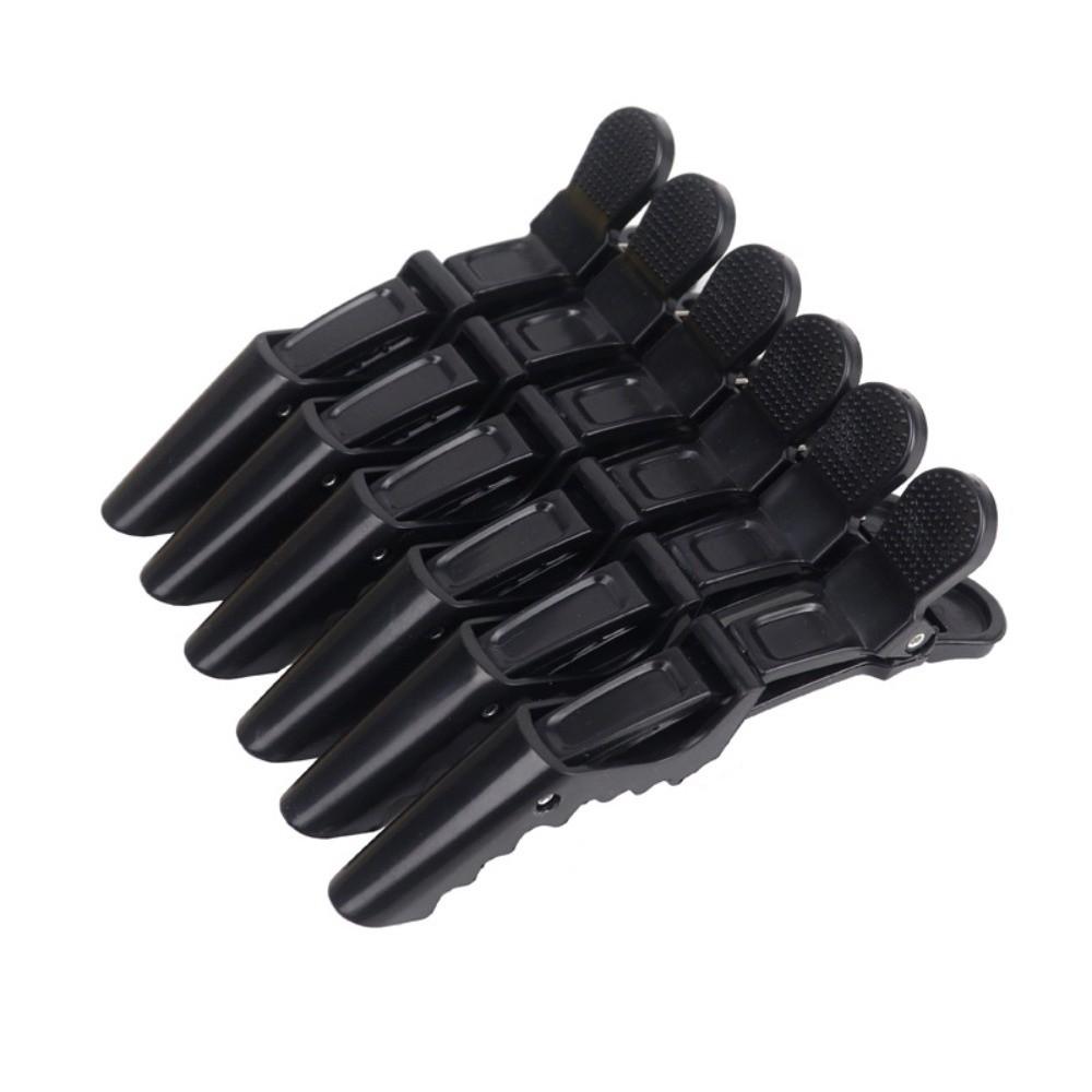 6Pcs Black Crocodile Hairpins Professional Hairdressing Hair Grip Hair Barber Accessories