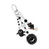 Sturdy Zinc Alloy Halloween Keychain Decorated With Skeleton Bell And Devil Ornaments For Gifts