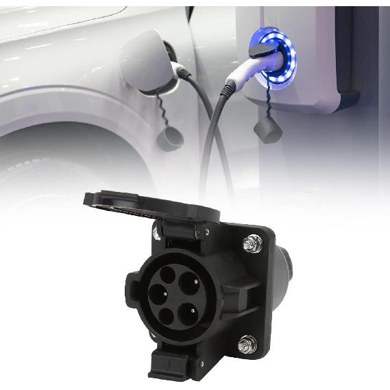 Acouto Type 1 EV Socket Energy Vehicles AC Socket Holder Level 2 Single Phase 240V 16A 32A Universal CE TUV SAE J1772 Approved