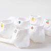 6 Pairs of Combed Cotton Fruit-embroidered Boat Socks for Women, Summer Deodorizing, Sweat-absorbing, Low-top, Invisible Short Socks