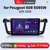 Junsun Wireless CarPlay Android Auto Car Radio for Peugeot 508 508SW 2011-2018 2 DIN Multimedia Stereo with Built-in Cooling Fan GPS Navigation S