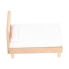 1:12 Dollhouse Double Bed Oak Miniature Furniture Doll House Decoration Accessories