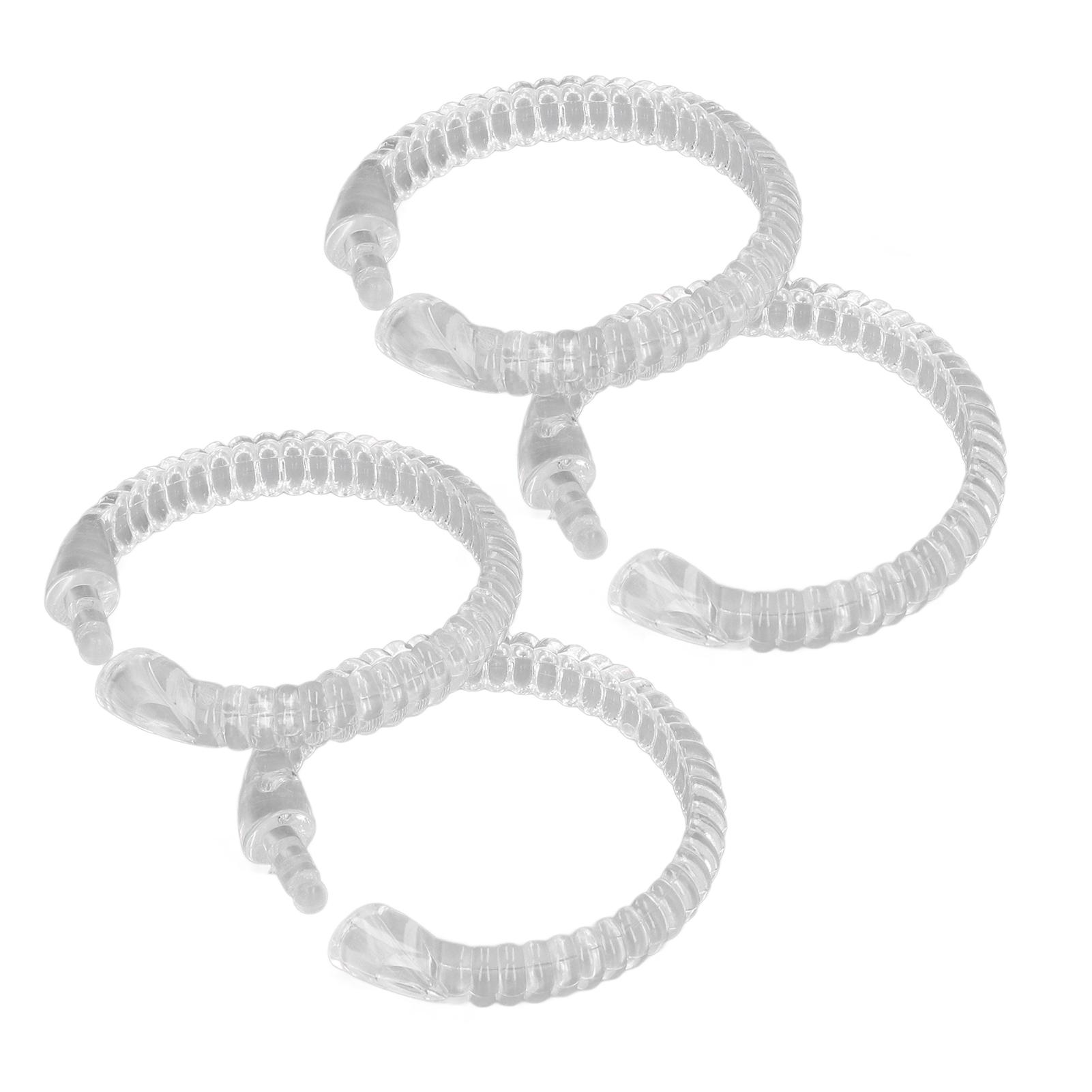 

24 шт. кольца для штор ABS прозрачные O-образные крючки для занавесок для душа для ванной комнаты