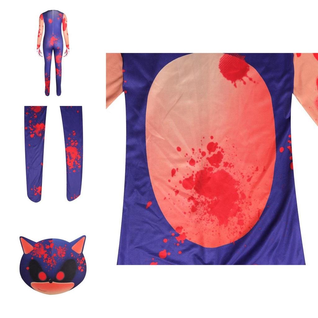 Set Costume Cosplay di Sonic The Hedgehog per Bambini Facile da Indossare Traspirante Unisex Perfetto per le Feste!