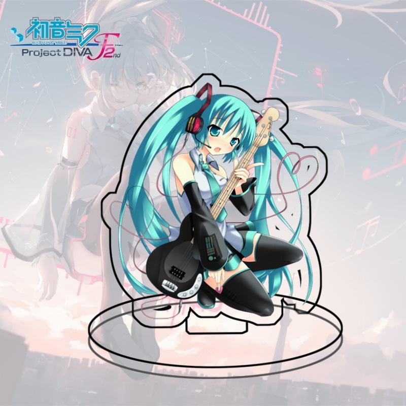 Large Standee Hatsune Miku Anime Acrylic Desktop Decor Cartoon Figure Collectible Gift For Fans