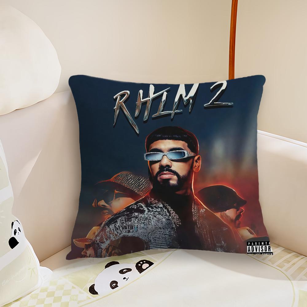 Anuel AA Real Hasta La cushion cover Pillow Case Plush Fabric Soft Double Sided Print Sofa Cushion Cover Throw Pillow Covers