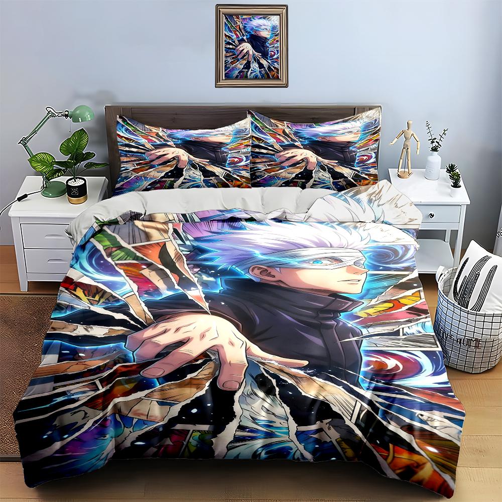 Vivid Anime Illustration. Bedding Duvet Cover Sets Duvet Covers Pillowcases Gifts (1 * Duvet Cover 2 * Pillowcases, Without Duvet Insert)
