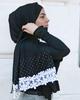 Muslim Jersey Hijab With Rhinestones Lace Hijabs Scarf For Woman Abayas Jersey Scarf Islamic Dress Women Turbans Headscarf Femme