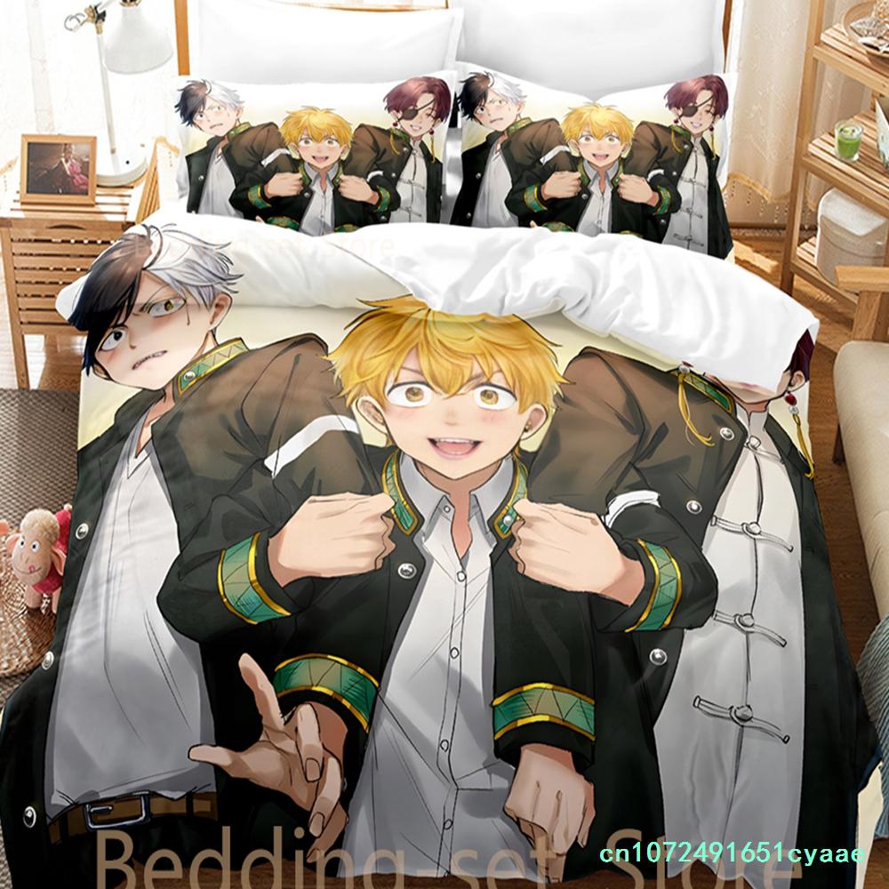 Kawaii Hayato Suou Bedding Set Single Twin Full Queen King Size Bed Set Adult Kid Bedroom Duvetcover Sets 3D Anime Bed Sheet Set