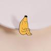Unusual Sitting Banana Man Brooch Sturdy Alloy Pin To Showcase Your Playful Side