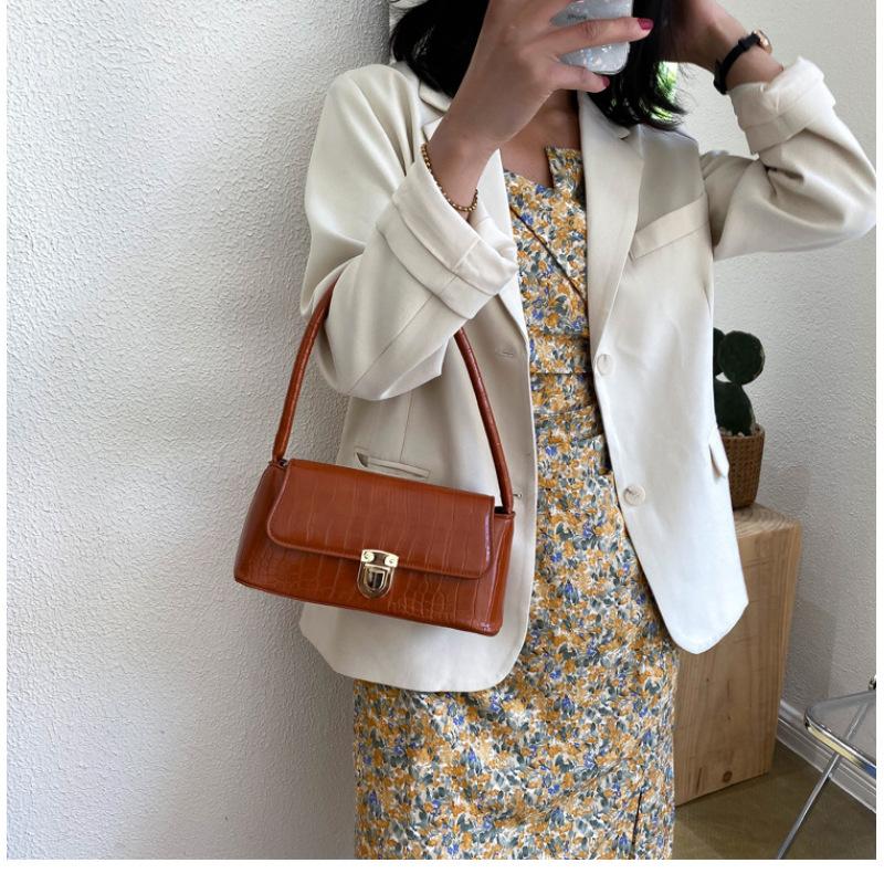 Tooxika New Versatile Stone Pattern Fashionable Shoulder Underarm Bag