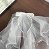 1PC White Bow Mesh Headband Bridal Dress Headgear Simple Fashion Jewelry Suitable for Wedding Daily Use