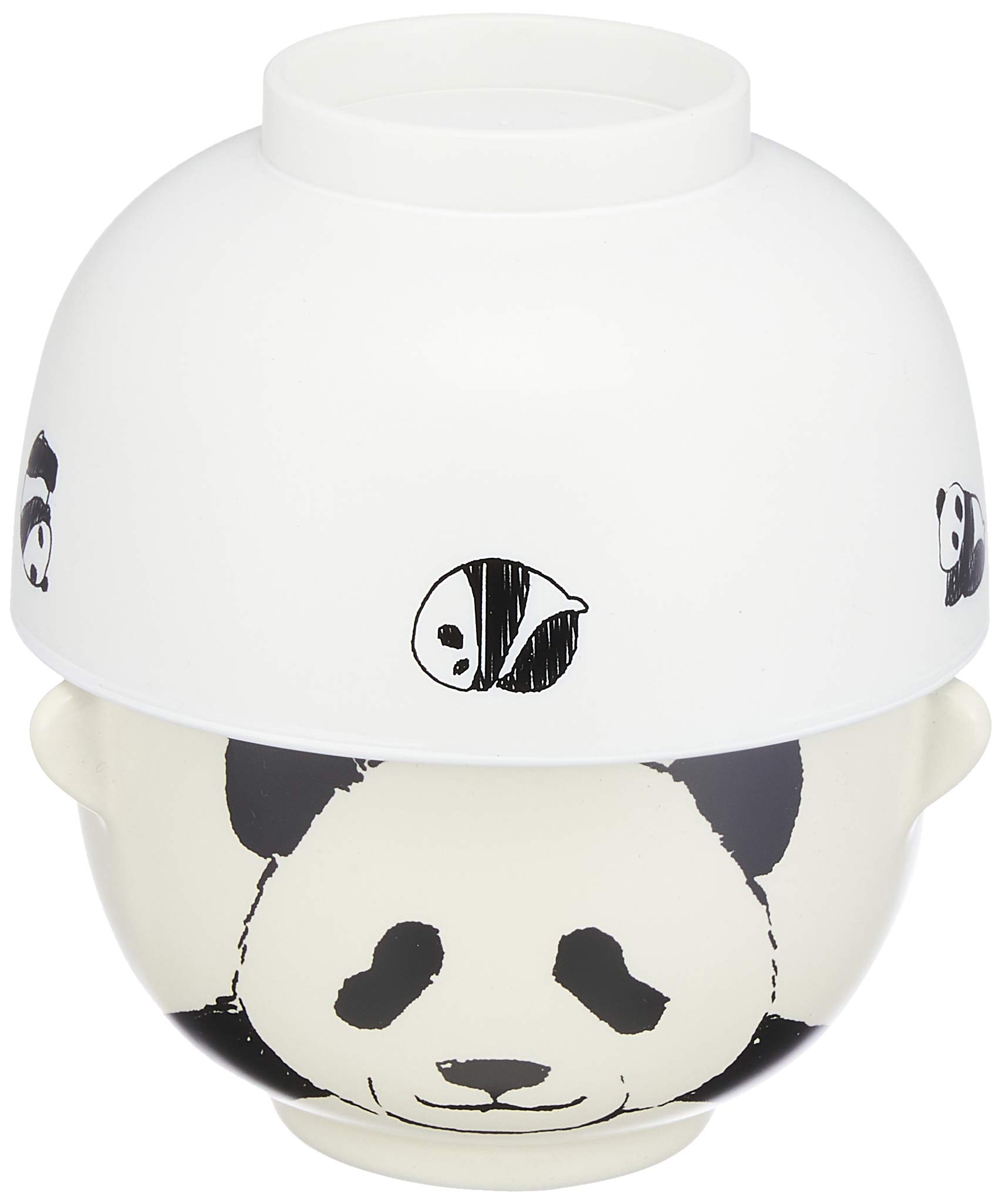 

Sun Art Cute Tableware Monochrome Animal Soup Bowl and Rice Bowl Mini Panda Made in Japan Set, 200ml, Design, SAN3311-1,