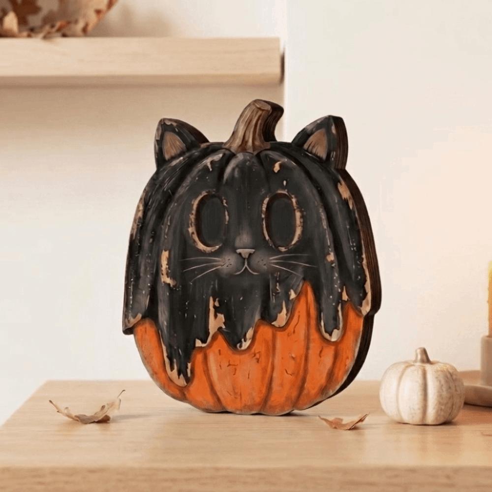 Pastoral Halloween Pumpkin Figurine Cartoon Pumpkin Table Ornament  Holiday Gifts