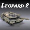 1:36 Tanque Principal de Batalla Leopard 2 Modelo Juguete Música Luz Spray Catapulta Tanques Todoterreno Modelos Adornos Militares de Escritorio para Niño