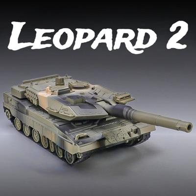 1:36 Tanque Principal de Batalla Leopard 2 Modelo Juguete Música Luz Spray Catapulta Tanques Todoterreno Modelos Adornos Militares de Escritorio para Niño