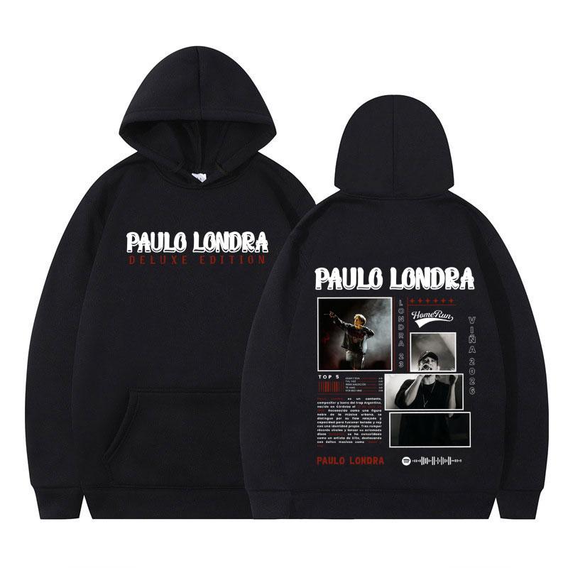 Singer Paulo Londra Album Graphics Hoodie Men Women Casual Loose Oversized Long-sleeved Sweatshirt
