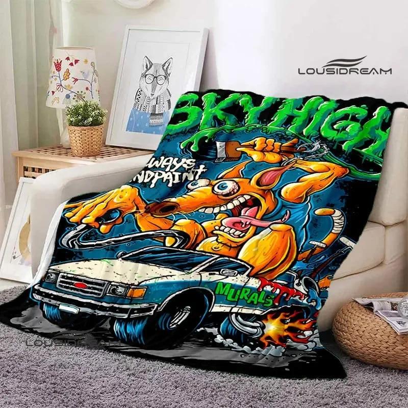 Tales of the Rat Fink Anime Blanket Picnic Blanket Flannel Soft and Comfortable Home Travel Blanket Bed Blanket Birthday Gift
