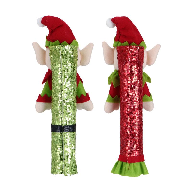 New 2/1PC Christmas Refrigerator Handle Cover Cloth Elf Santa Microwave Kitchen Fridge Door Knob Protector Xmas Decorations Home