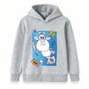Cartoon White Sheep Print Kids Hoodie Soft Cozy Pullover Sweatshirt for Boys Girls Casual Long Sleeve Tops with Cute Fun Patterns for Daily Wear