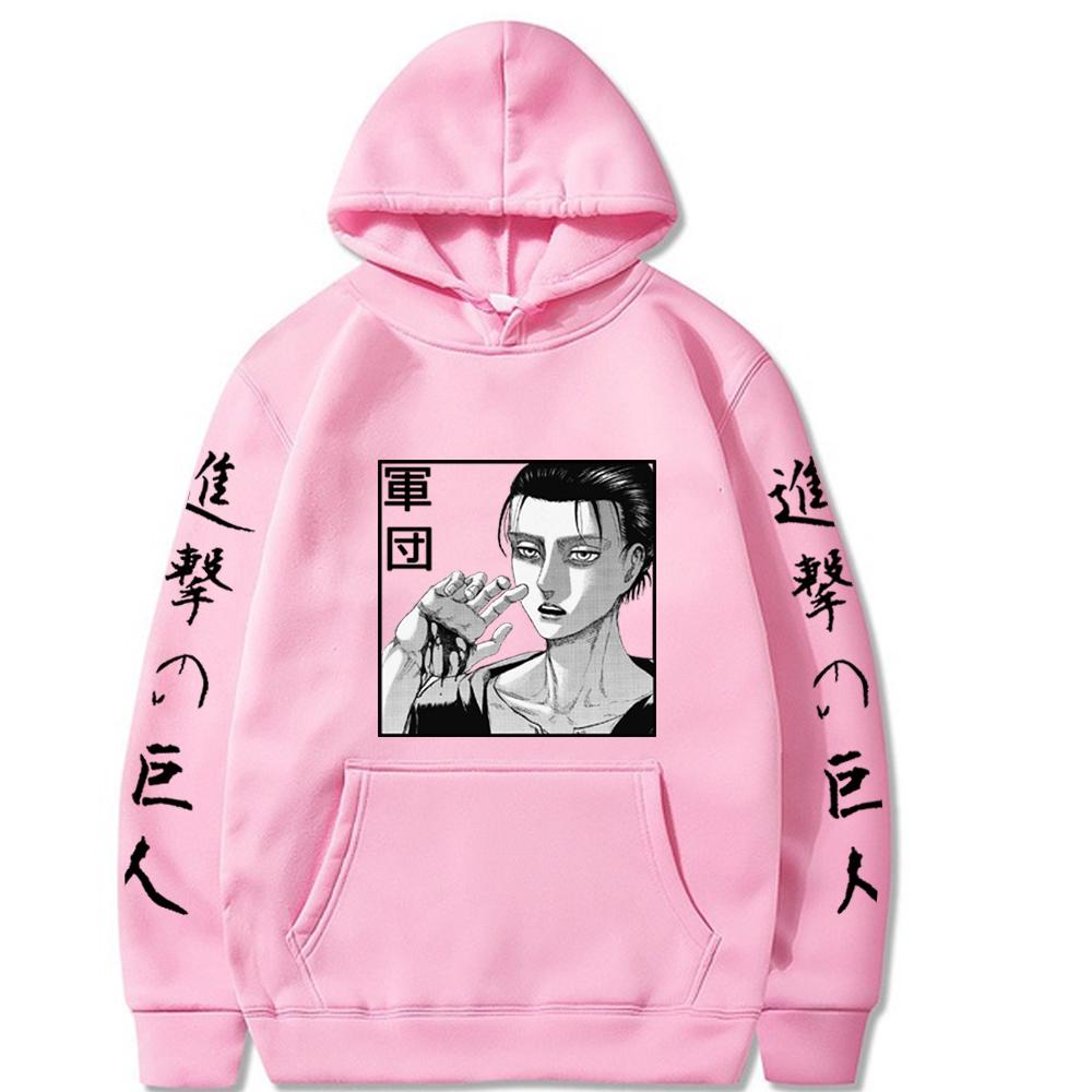 Harajuku Anime Attack On Titan Eren Jaeger Eyes Manga Print Hoodies Sweatshirt Casual Streetwear Cartoon Hoodies Sweatshirt