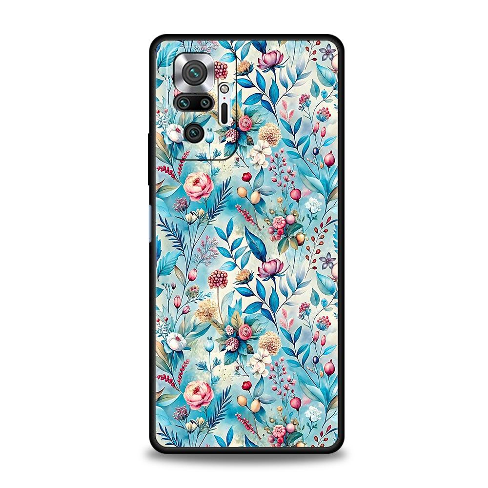 Oil Painting Flowers Pattern Design Phone Case Cover for Redmi 14C 10C Note 15 14 13 12 10 11 K40 Pro Plus 5G Soft TPU Shell