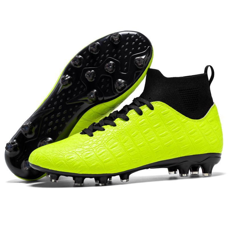 Foreign trade spot football shoes high-top students spikes youth professional game training football shoes