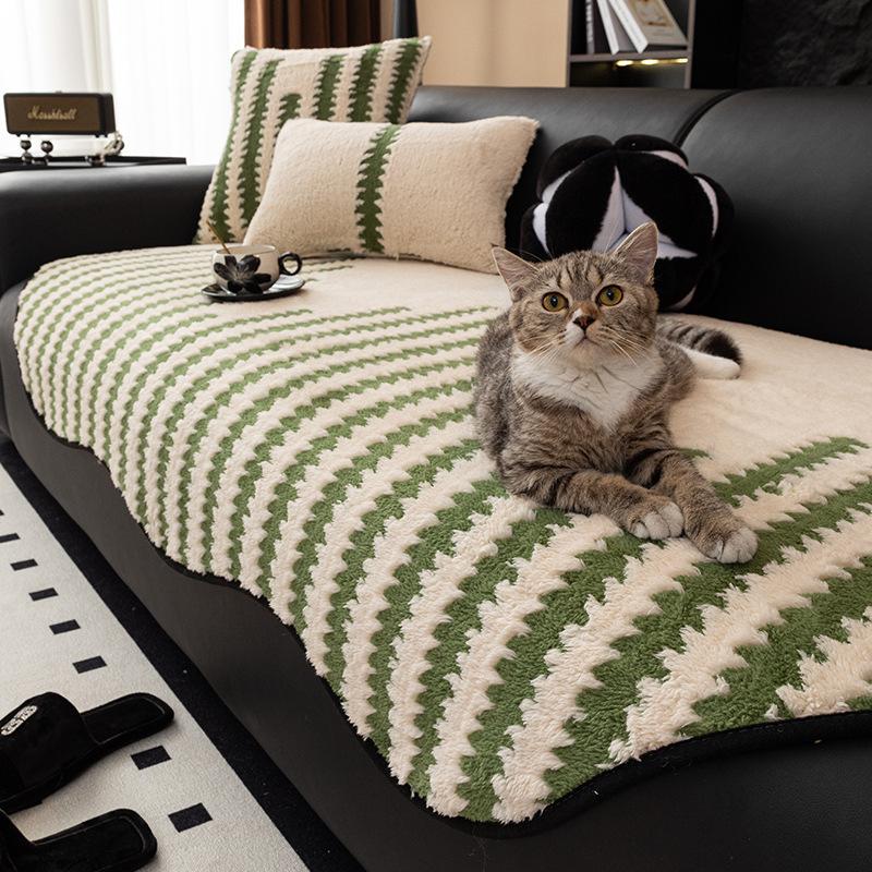 

Special-Shaped Sofa Cushion Is Simple And Universal In All Seasons New Sofa Seat Cushion Non-Slip Straight Row High-End Cover Cloth 90*70cm