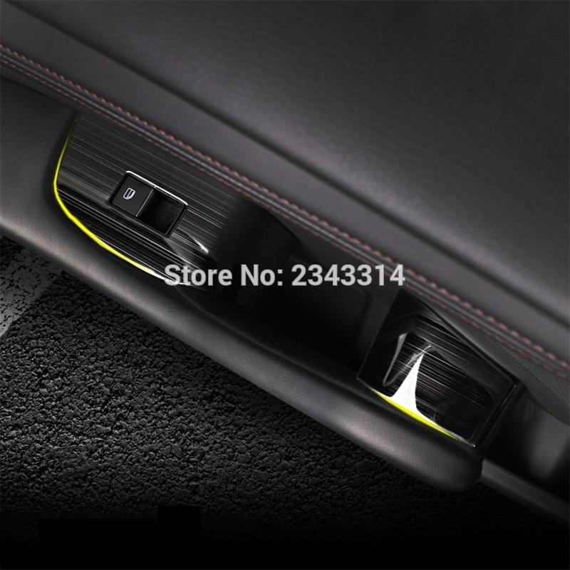 For Right Hand Drive Vehicle For Mazda 3 2019 2020 Car Armrest Window Switch Lift Cover Trims Auto Styling Accessories 7pcs