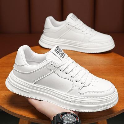 Mode Herren neuer Herbst atmungsaktiv koreanische Version von weißen Schuhen mit dicken Sohlen kleine Sport-Freizeit-Flats Mode Schuhe
