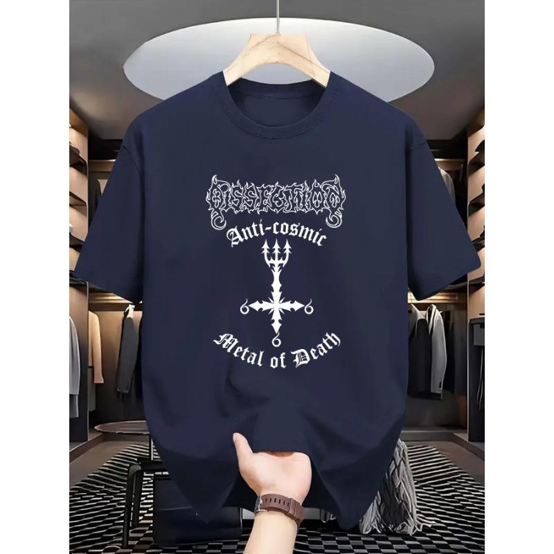 2025 Gothic Anti Metal Death Graphic Men Luxury Cotton Short Sleeve Summer Unisex Men Women Top Streetwear Tee Blouse