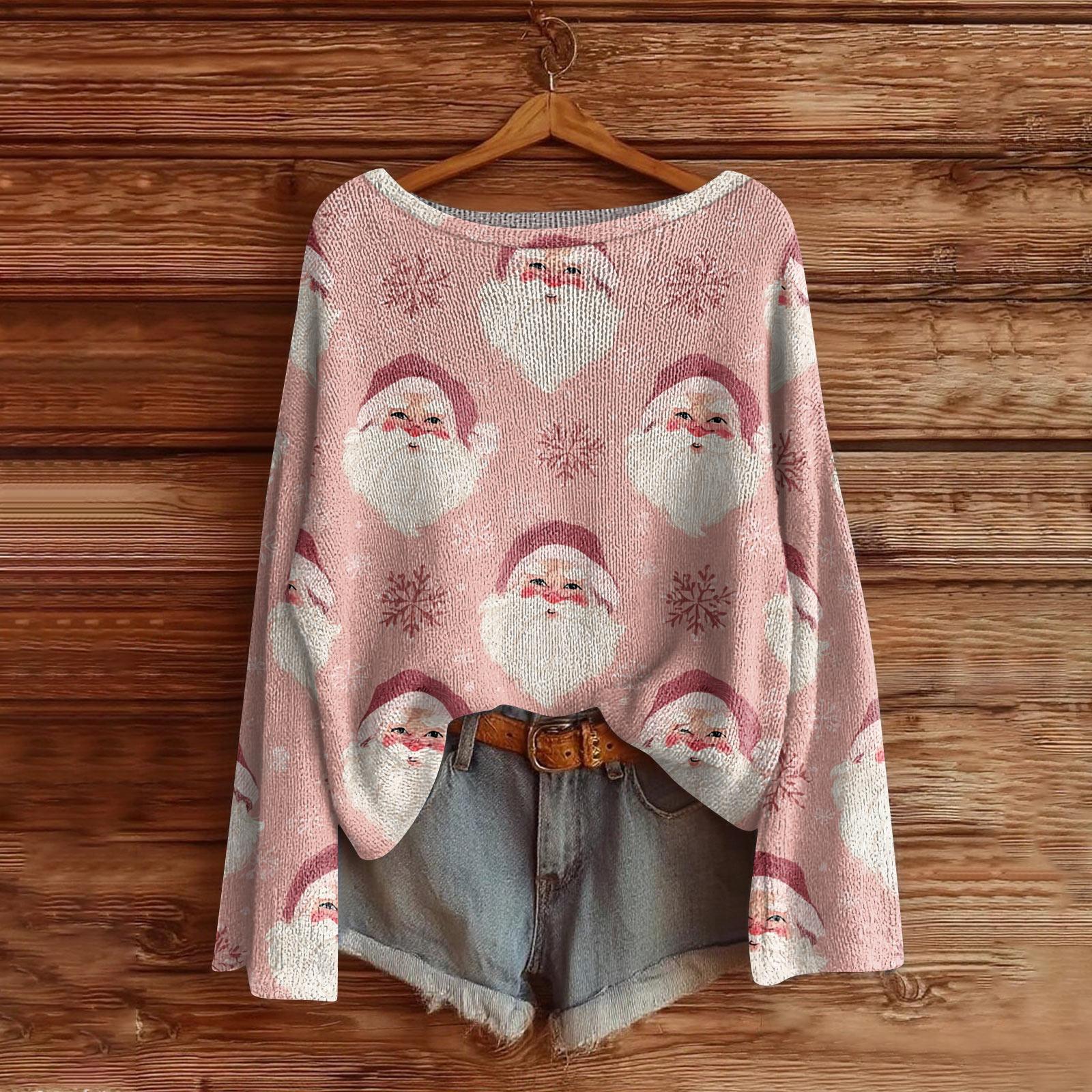 

Женская мода с длинным рукавом, рождественский принт «Снеговик-снежинка», куртка, кардиган S