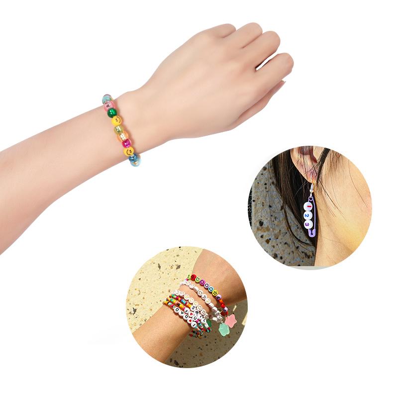 100pcs 6x9mm Acrylic Bucket Beads Colorful Large Hole Loose Spacer Beads For Jewellery Making DIY Bracelets Necklace Accessories