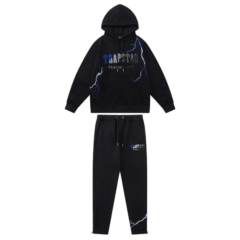 Streetwear Hooded Sweatshirt Set Loose Fit Embroidery Winter Casual Top Youth