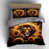 Lion sunflower fusion. Bedding Duvet cover sets Duvet covers Pillowcases gifts (1 * Duvet Cover 2 * Pillowcases, without duvet insert)