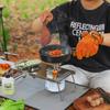 1PC Outdoor Camping Stainless Steel Folding Table Camping Barbecue Portable Multi Functional Tea Table