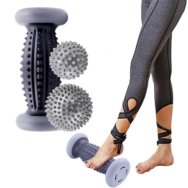 Massage Ball Foot Roller Spiky Lacrosse Balls Relieve Hand Shoulder Leg Plantar Fasciitis Heel Feet Arch Deep Tissue Massage