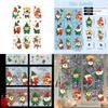 Christmas Elf Pvc Static Cling Window Decals Set For Holiday Decorations