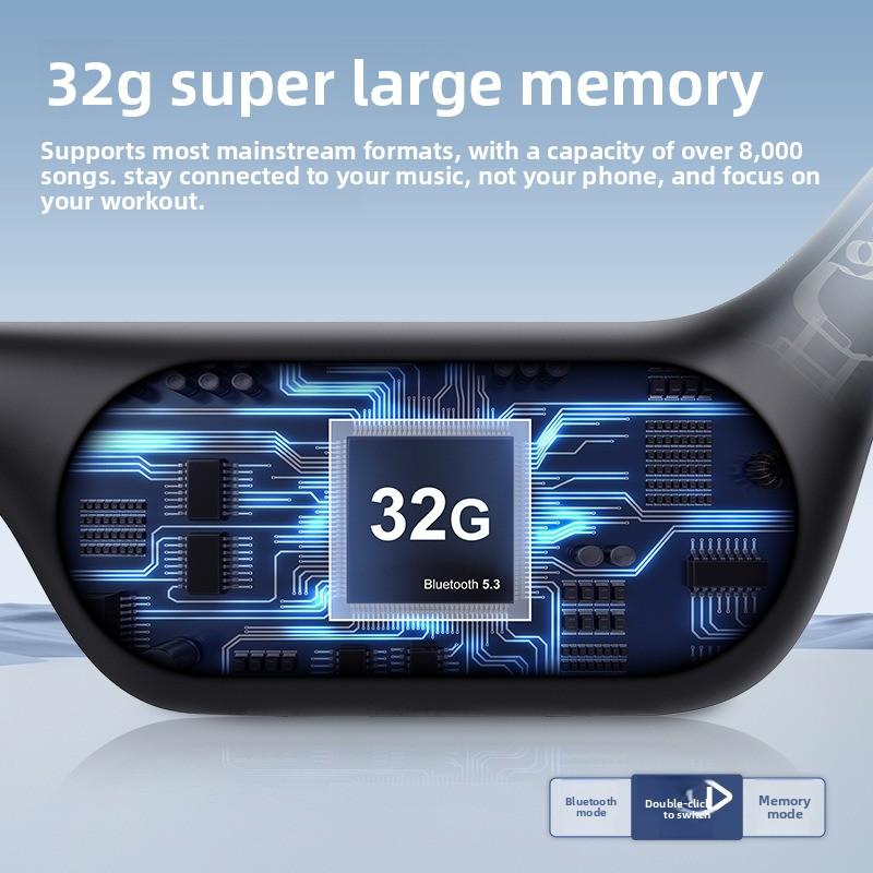 Swimming headset listening to music with 32g memory long battery life bone conduction wireless bluetooth headset