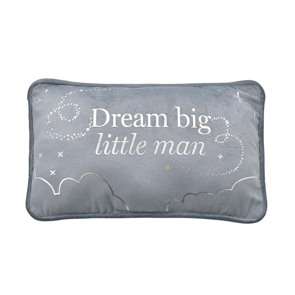 Bambino Rectangle Velvet Cushion Little Man 33cm