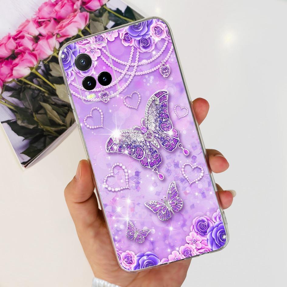 For Vivo Y33s V2109 Case Y21 2021 V2111 Cover Fashion Flower Soft Clear Silicone Slim Fundas For Vivo Y21t Y33t Y21a Y21s Bumper