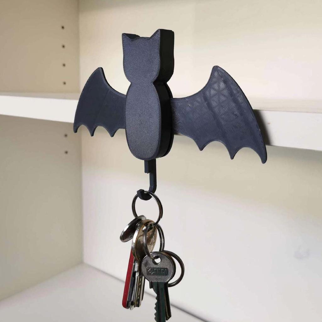 Creative Key Holder Bat Wing Key Hanger Wall Decoration Self Adhesive Key Hook Storage For Entryway Hallway Kitchen Office Decor
