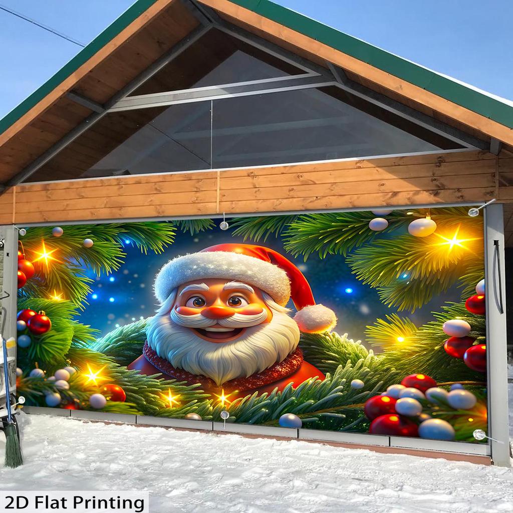 2D Flat 1pc -Christmas Banner Oversized Wall Decor Holiday Outdoor/Indoor Holiday Decor For Yard Garden Home Outdoor Decor